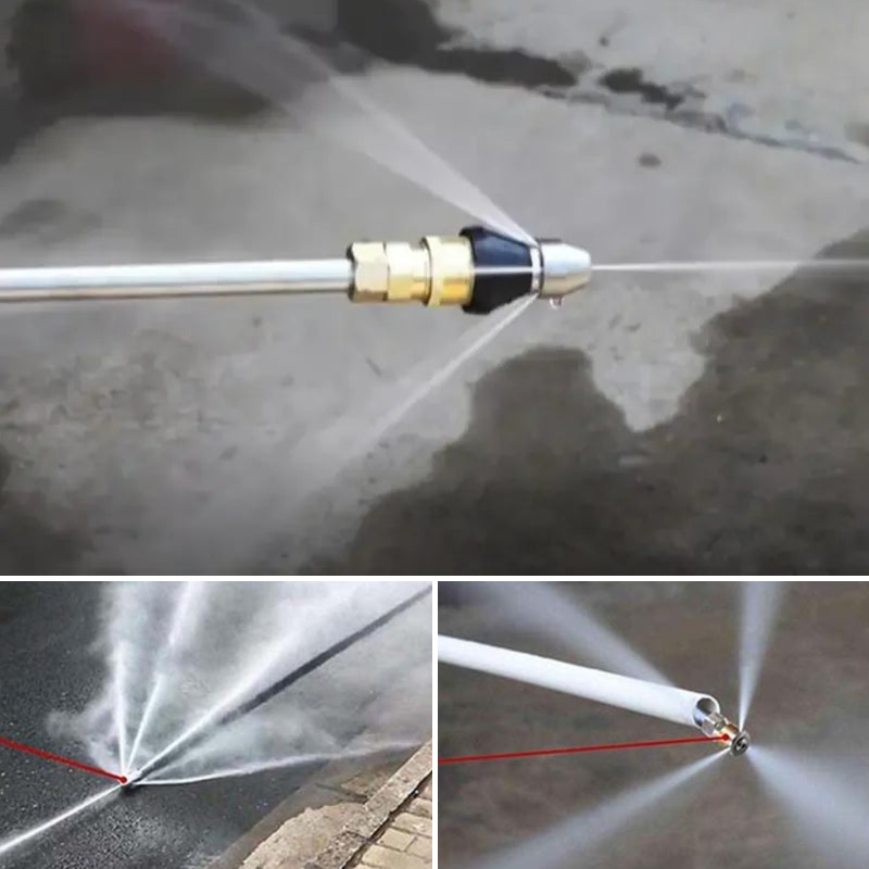 High-Pressure Drain Jetting Nozzle – Stainless Steel Sewer Cleaning Sprayer for Fast Pipe Unblocking