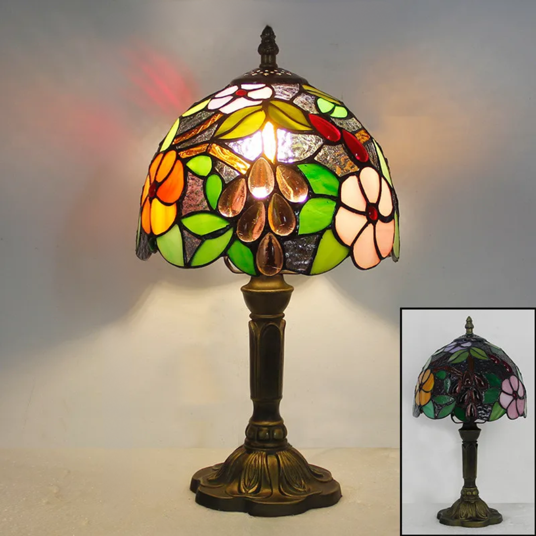 Plura – Rechargeable Tiffany Style LED Table Lamp for Bedroom & Living Room