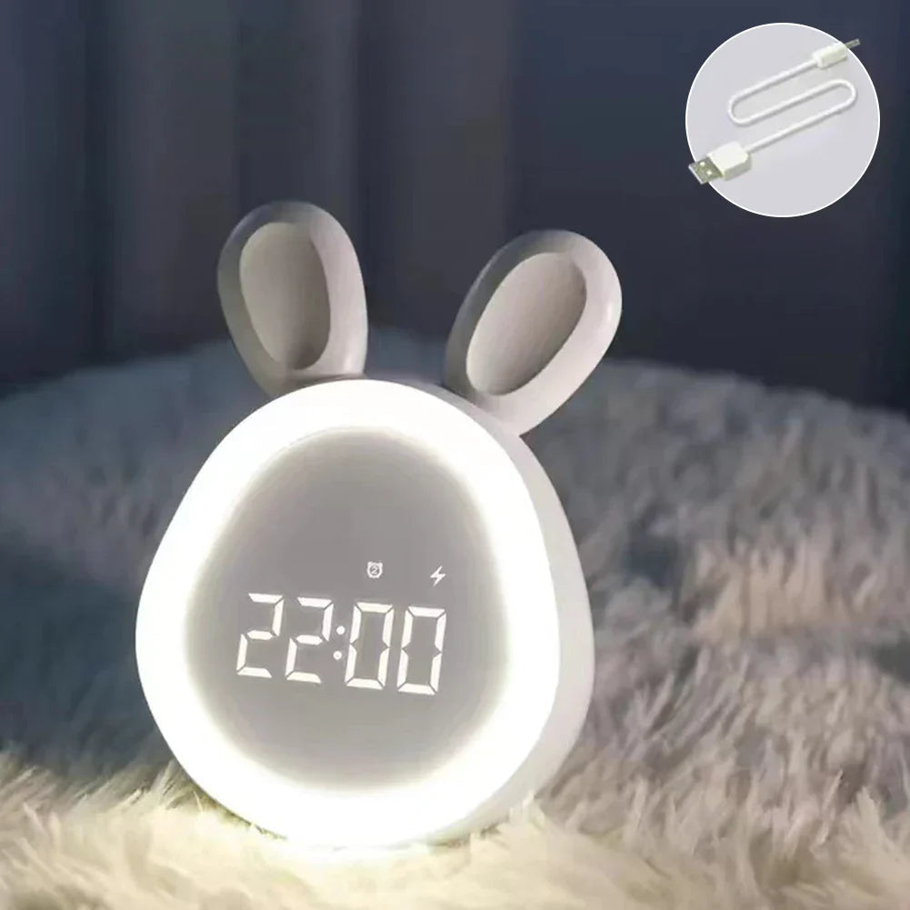 GlowBunny – Cute Kids Alarm Clock with Night Light & Adjustable Brightness
