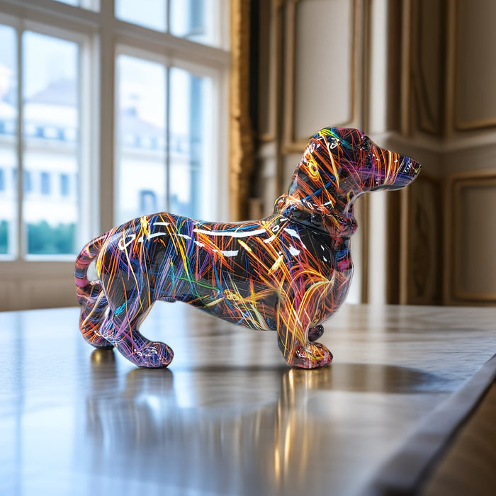 Dachshund Delight – Colourful Dachshund Ornament for a Playful Touch at Home