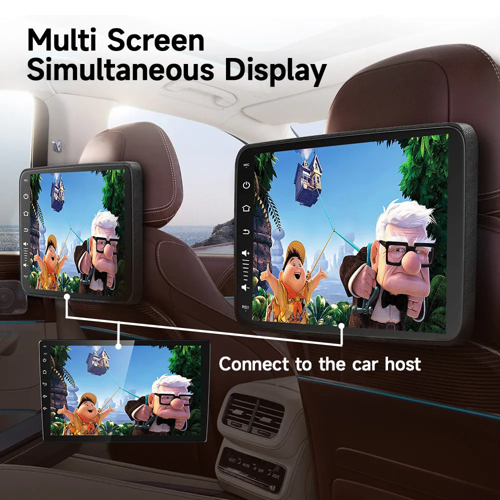 Bluetooth Car Headrest Screen | Ultra-HD Rear Seat Entertainment System