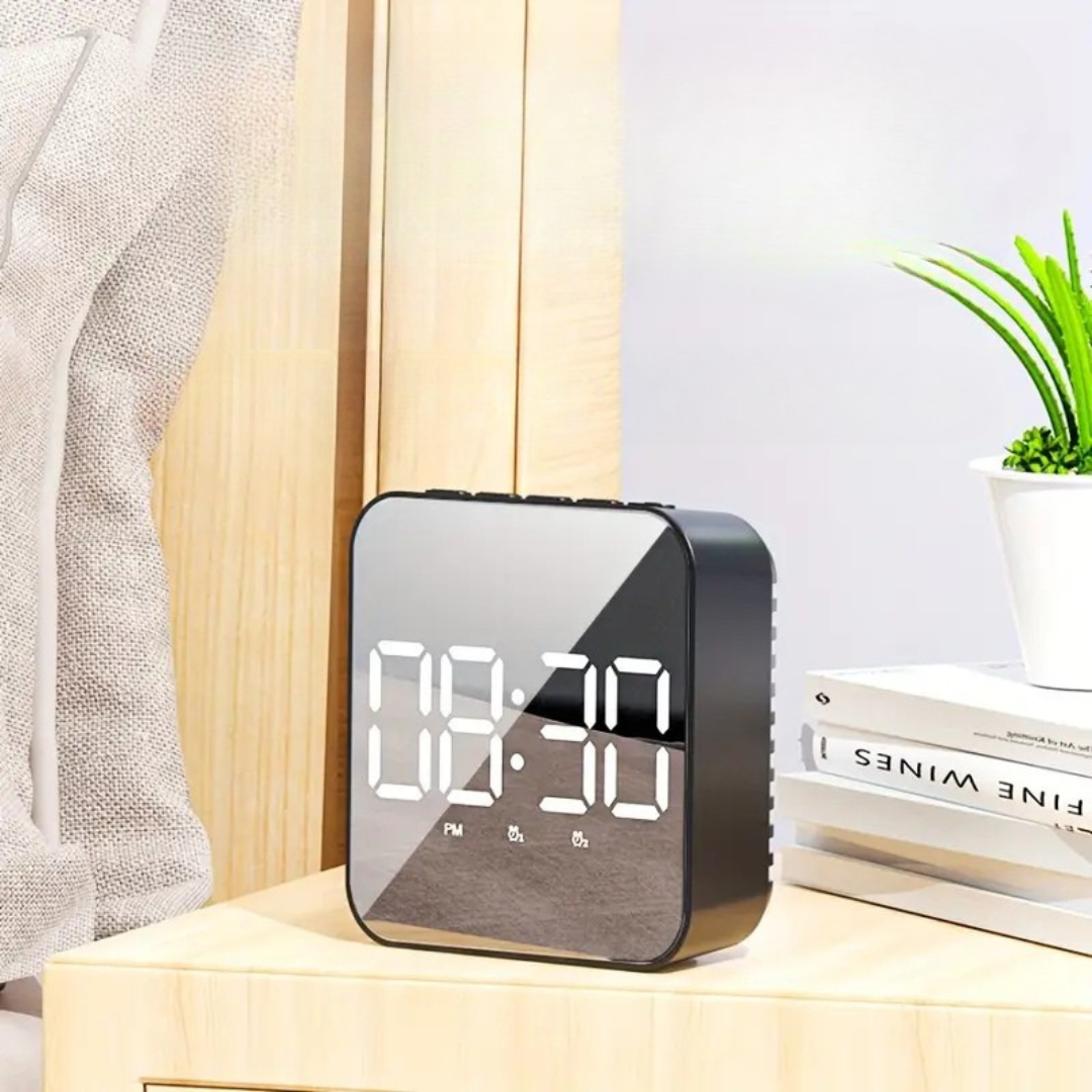 Smart LED Alarm Clock – Voice Control Digital Clock with Temperature Display