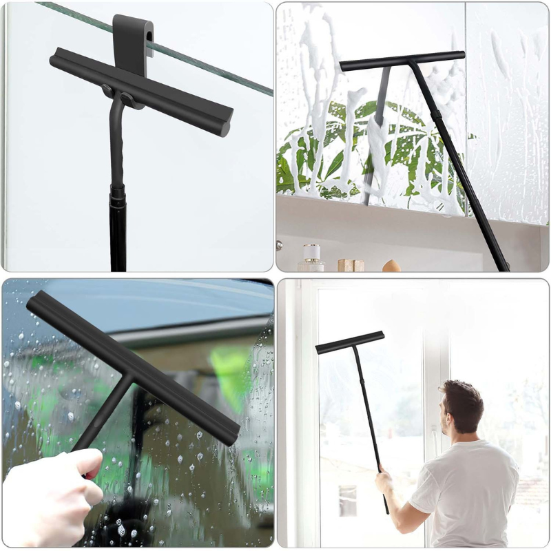 SaniLuxe Telescopic Shower Squeegee – Comfortable & Efficient Bathroom Cleaning Tool