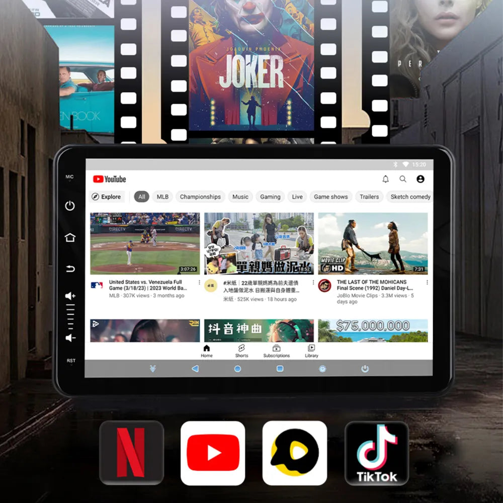 Bluetooth Car Headrest Screen | Ultra-HD Rear Seat Entertainment System