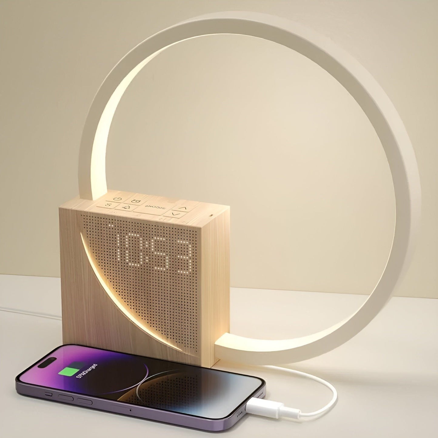 Smart Snooze – Sunrise Simulation Alarm Clock with Dimmable Touch Lamp & Soothing Sounds