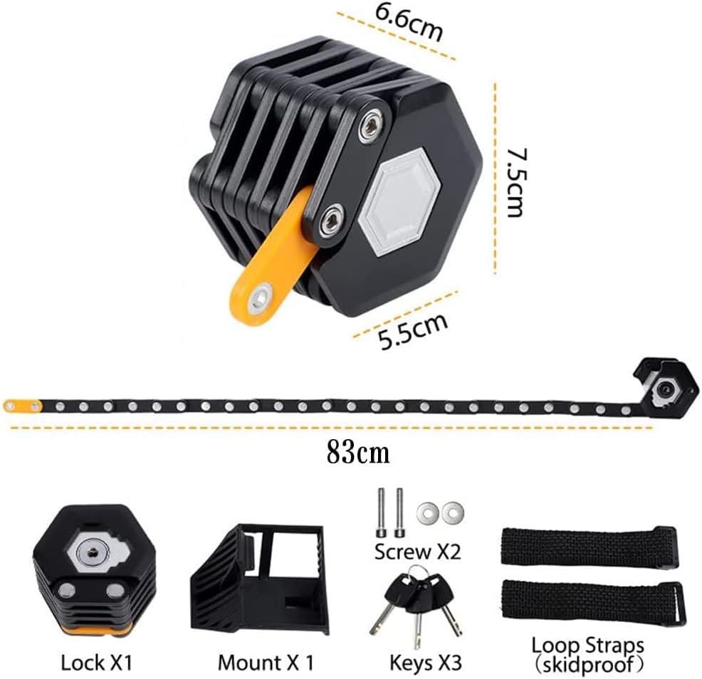 SafeRide Foldable Heavy-Duty Anti-Theft Bike Lock – Ultra Strong Security Chain