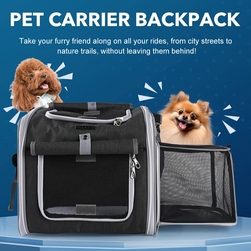 Expandable Pet Bike Basket – Comfortable & Safe Bicycle Carrier for Small Dogs and Cats