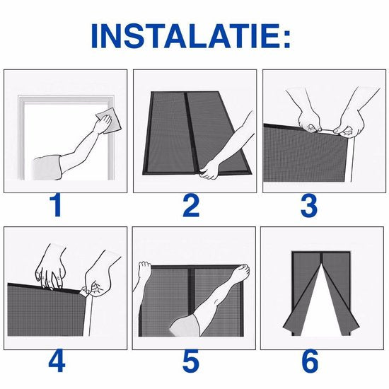 BugGuard Magnetic Fly Screen Door – Hands-Free Mesh Door with Auto-Close for Insect Protection