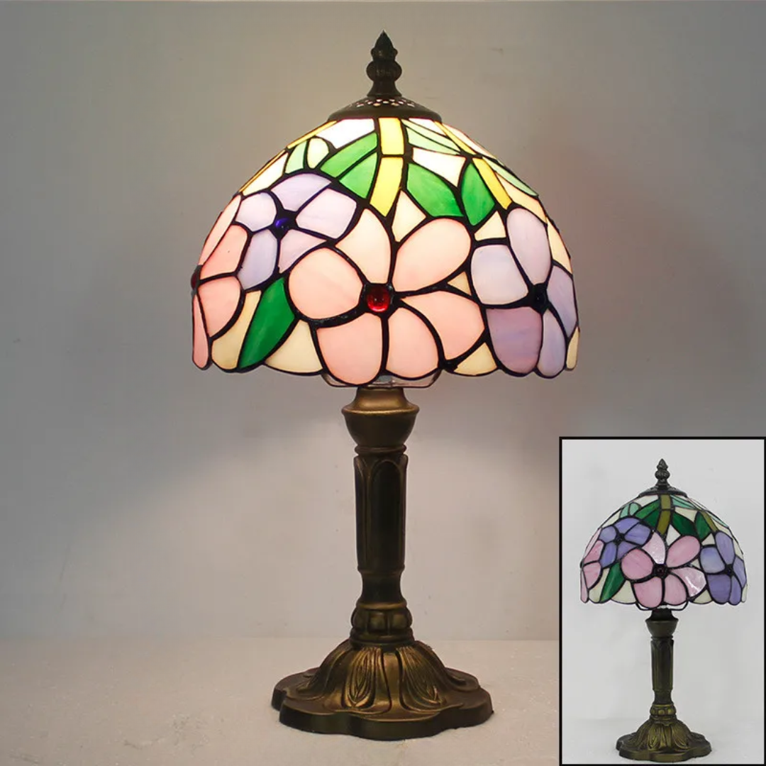 Plura – Rechargeable Tiffany Style LED Table Lamp for Bedroom & Living Room