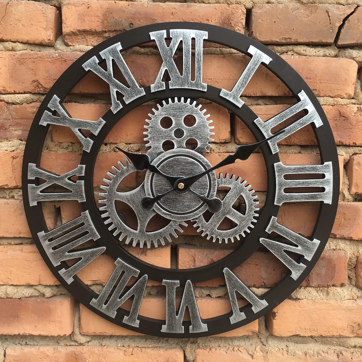 FerroTime Wall Clock – 45cm Retro Industrial Style with Silent Quartz Movement