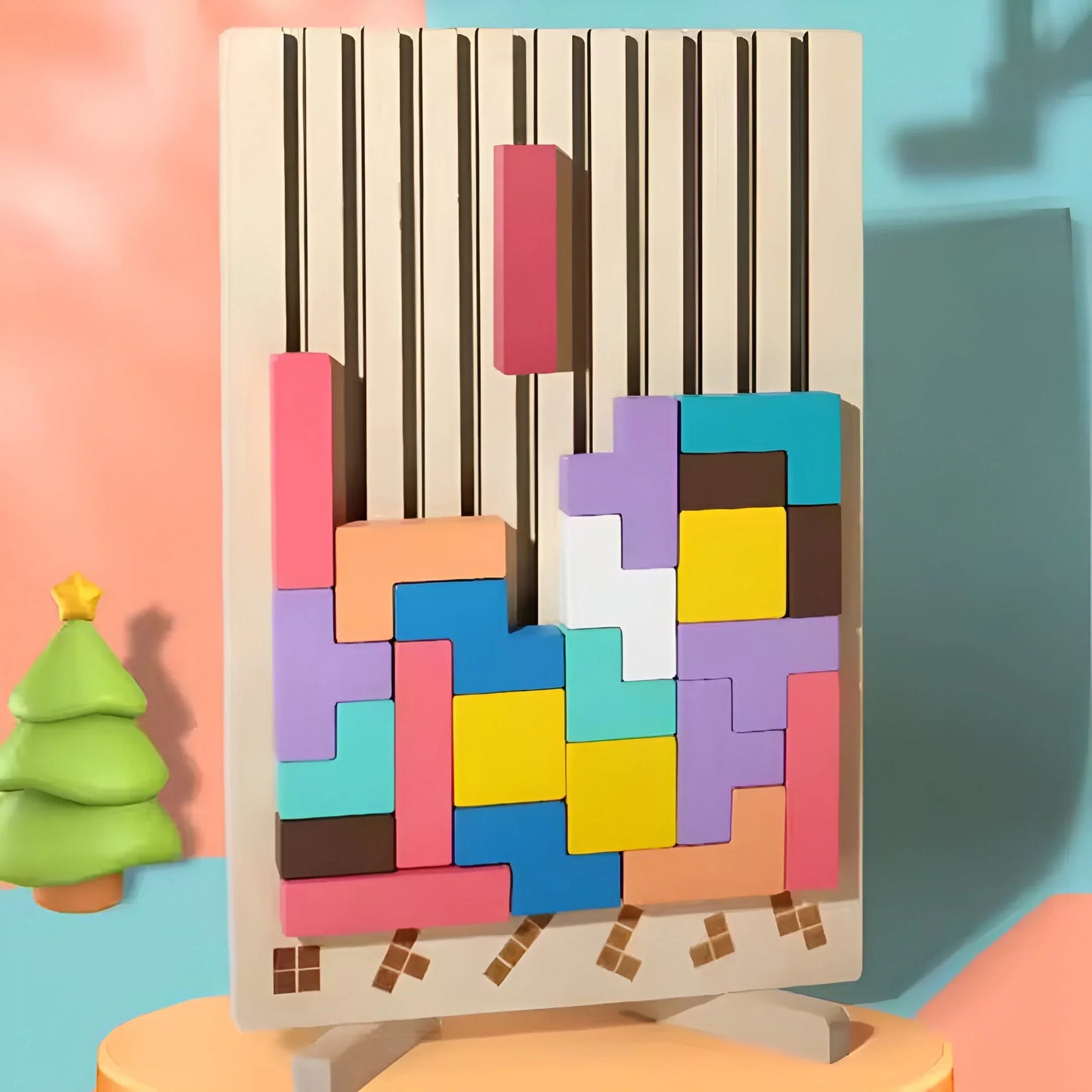 Montessori Wooden Tetris – Learning & Fun Educational Toy