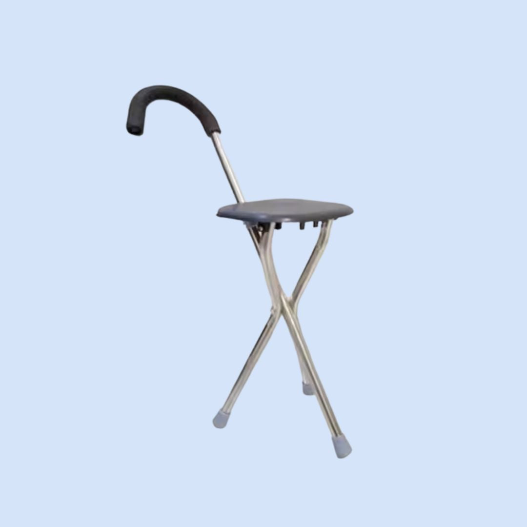 CrutchSeat Folding Stool for Crutch Users – Ergonomic, Lightweight & Portable Seating Support