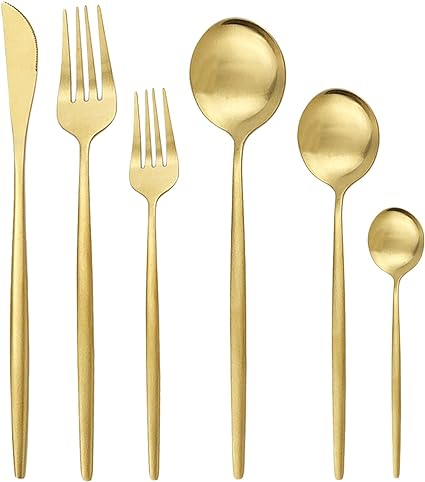 Torin 36-Piece Minimalist Cutlery Set – Premium Stainless Steel Flatware with Matte Finish