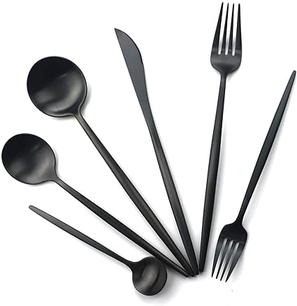 Torin 36-Piece Minimalist Cutlery Set – Premium Stainless Steel Flatware with Matte Finish