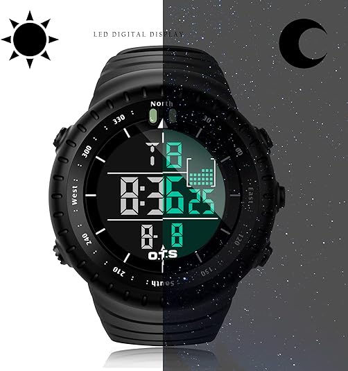 Henry Waterproof Men’s Digital Sports Watch – Shockproof, Tactical & LED Backlit Outdoor Timepiece