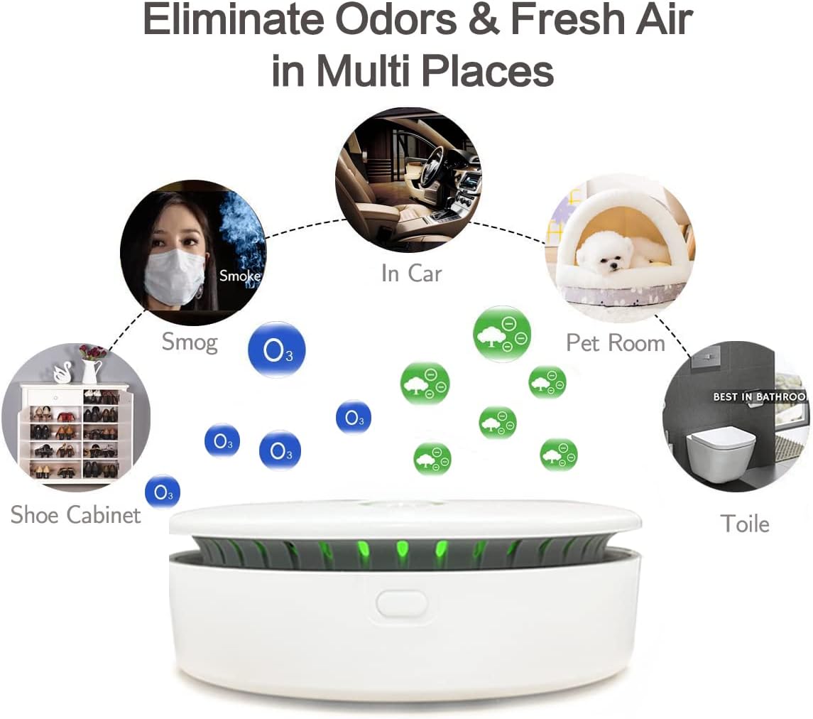 FreshAir Ozone Odour Eliminator – Portable Air Purifier for Smoke, Pet Smells & Household Odours