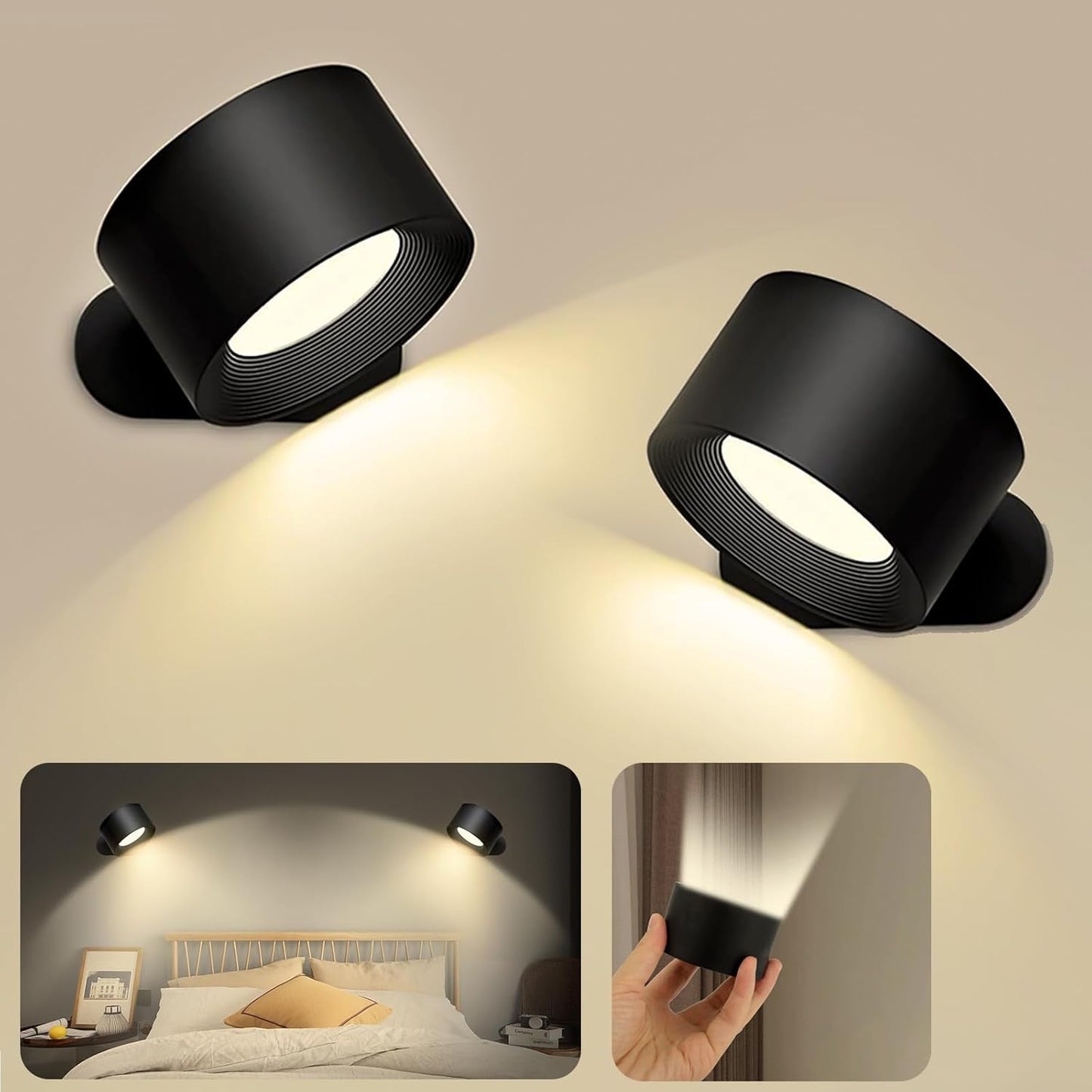 FlexiLamp – Wireless Rechargeable 360° LED Wall Light for Indoors & Outdoors