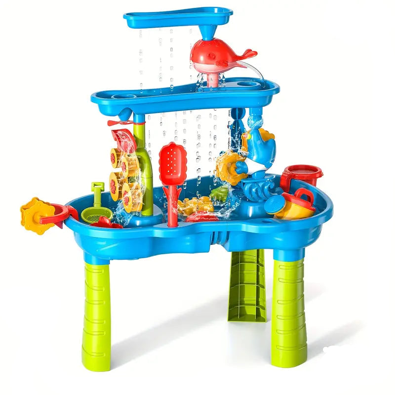 3-Layer Sand and Water Table | Fun & Educational Playset for Kids Ages 1–5