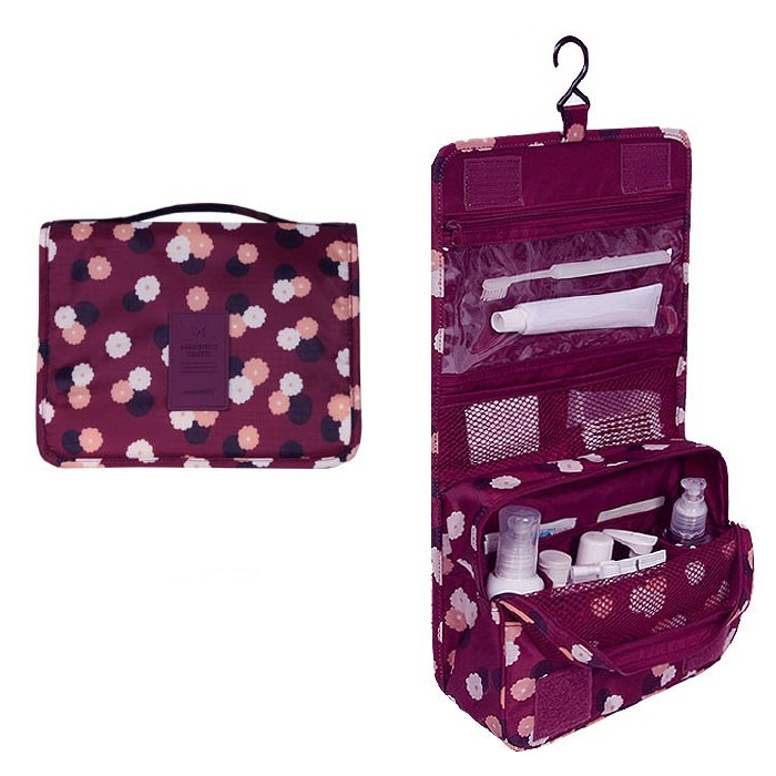 TravelEase –  Water-Resistant Travel Toiletry Bag with Hanging Hook
