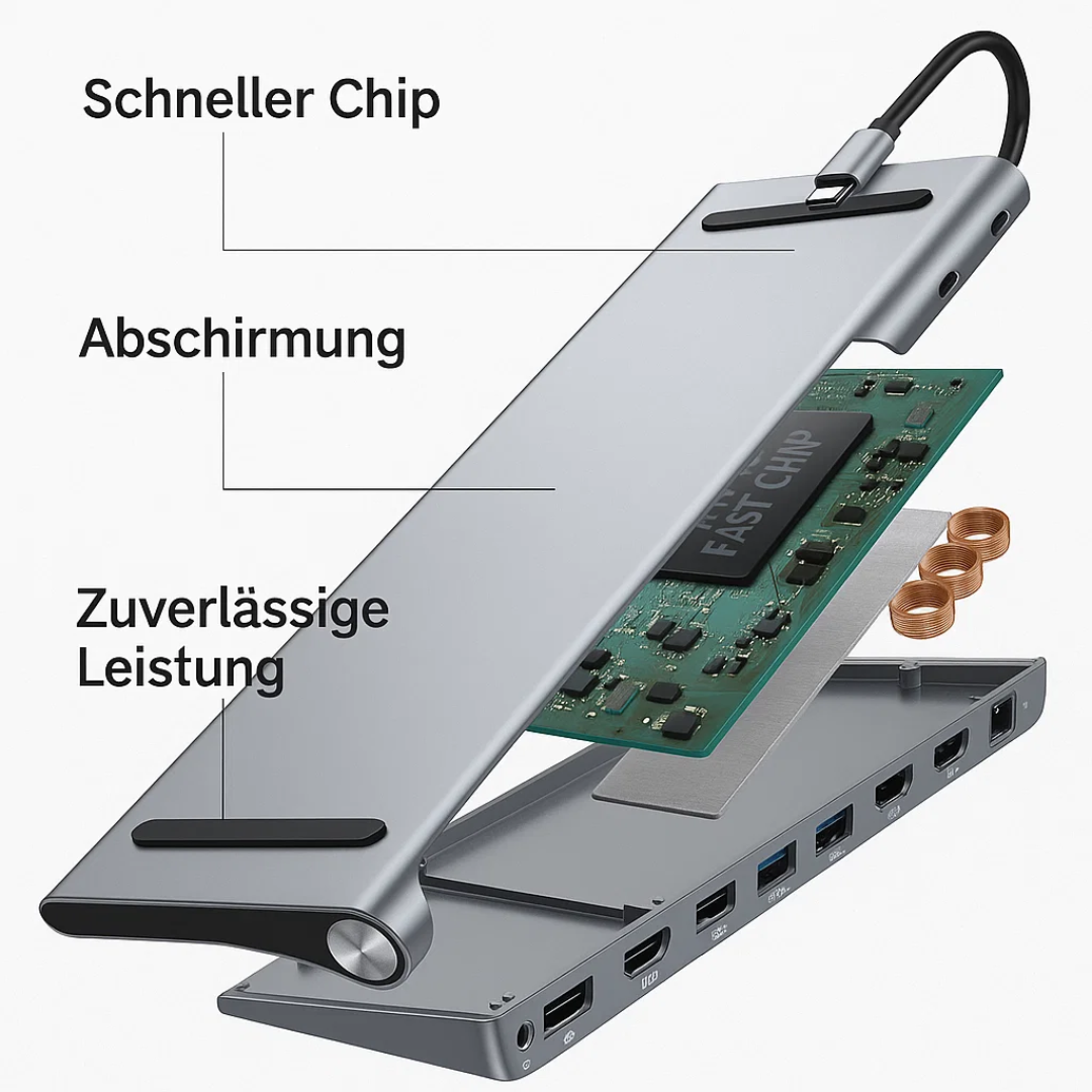 LapStation Pro – 11-in-1 USB-C Laptop Docking Station with HDMI, Ethernet & SD Card Ports