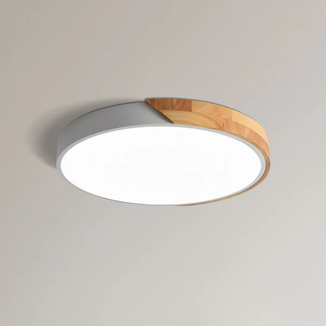 Delos – Scandinavian Wooden LED Ceiling Light | Modern Energy-Efficient Interior Lighting