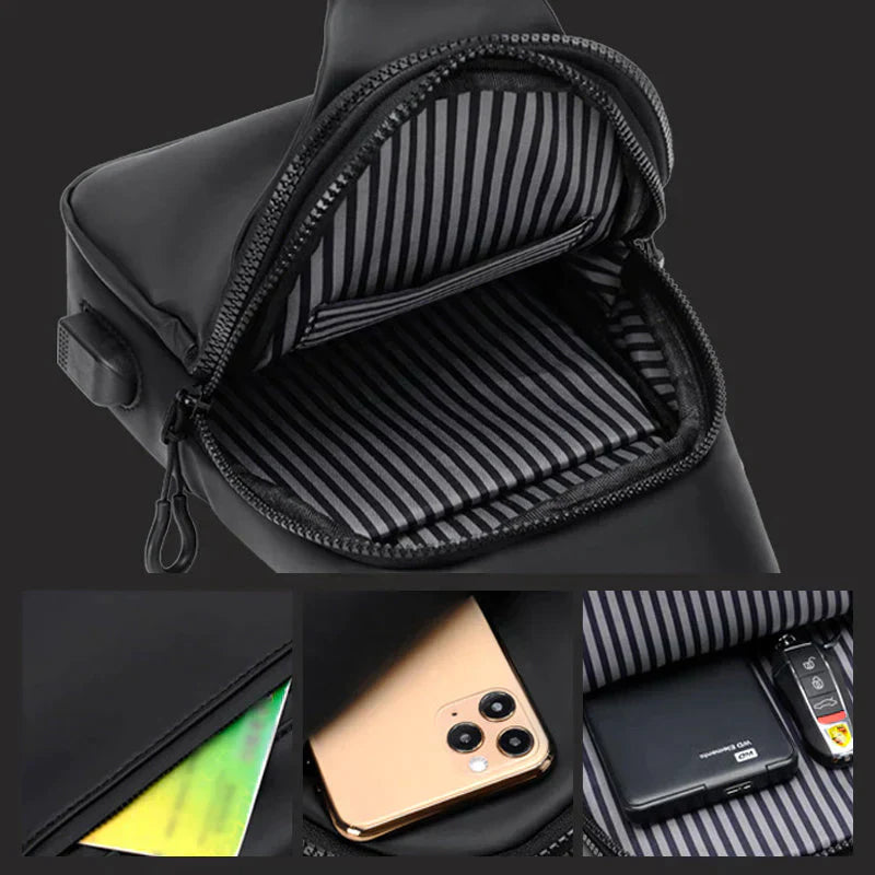 Waterproof Anti-Theft Crossbody Bag | Secure Travel Sling Bag for Men & Women