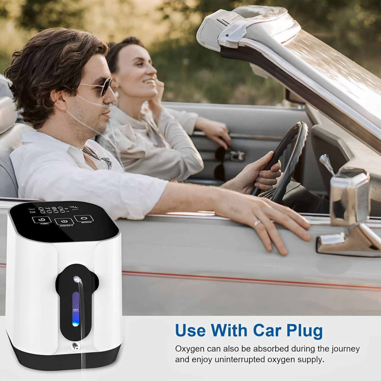 Portable Oxygen Concentrator – Lightweight & Adjustable Oxygen Supply for Home & Travel