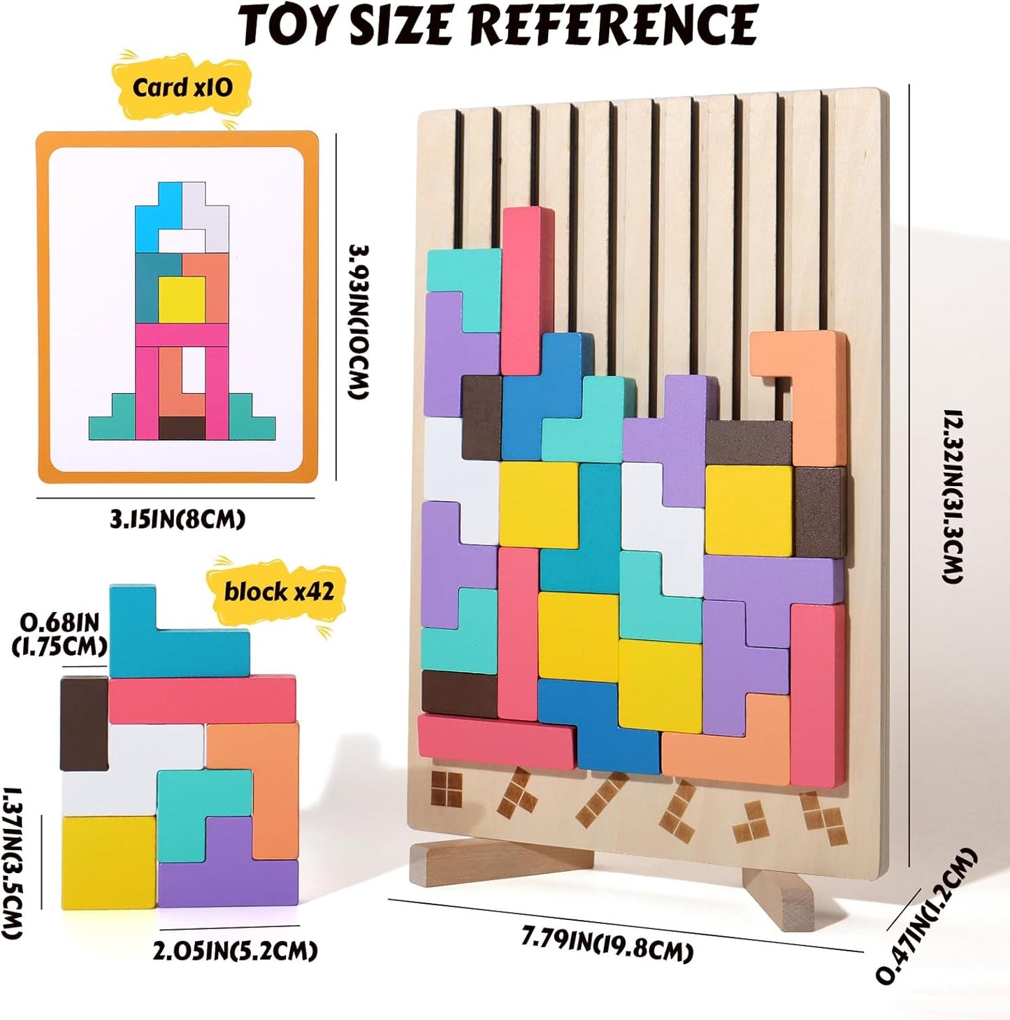 Montessori Wooden Tetris – Learning & Fun Educational Toy
