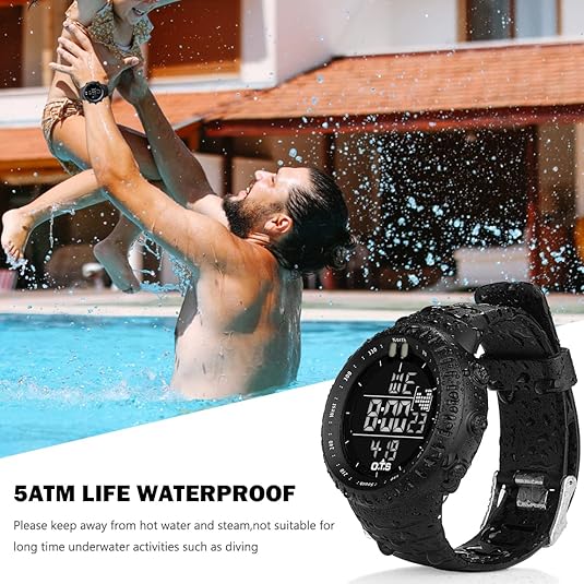 Henry Waterproof Men’s Digital Sports Watch – Shockproof, Tactical & LED Backlit Outdoor Timepiece
