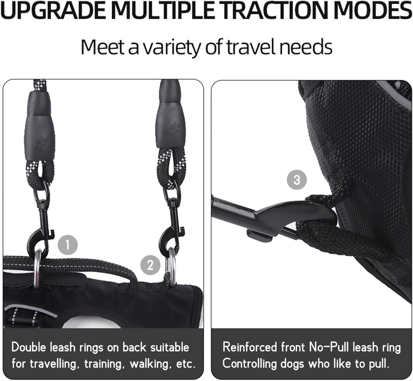 GripGuard Reflective No-Pull Dog Harness – Escape-Proof and Adjustable for Safe Walks