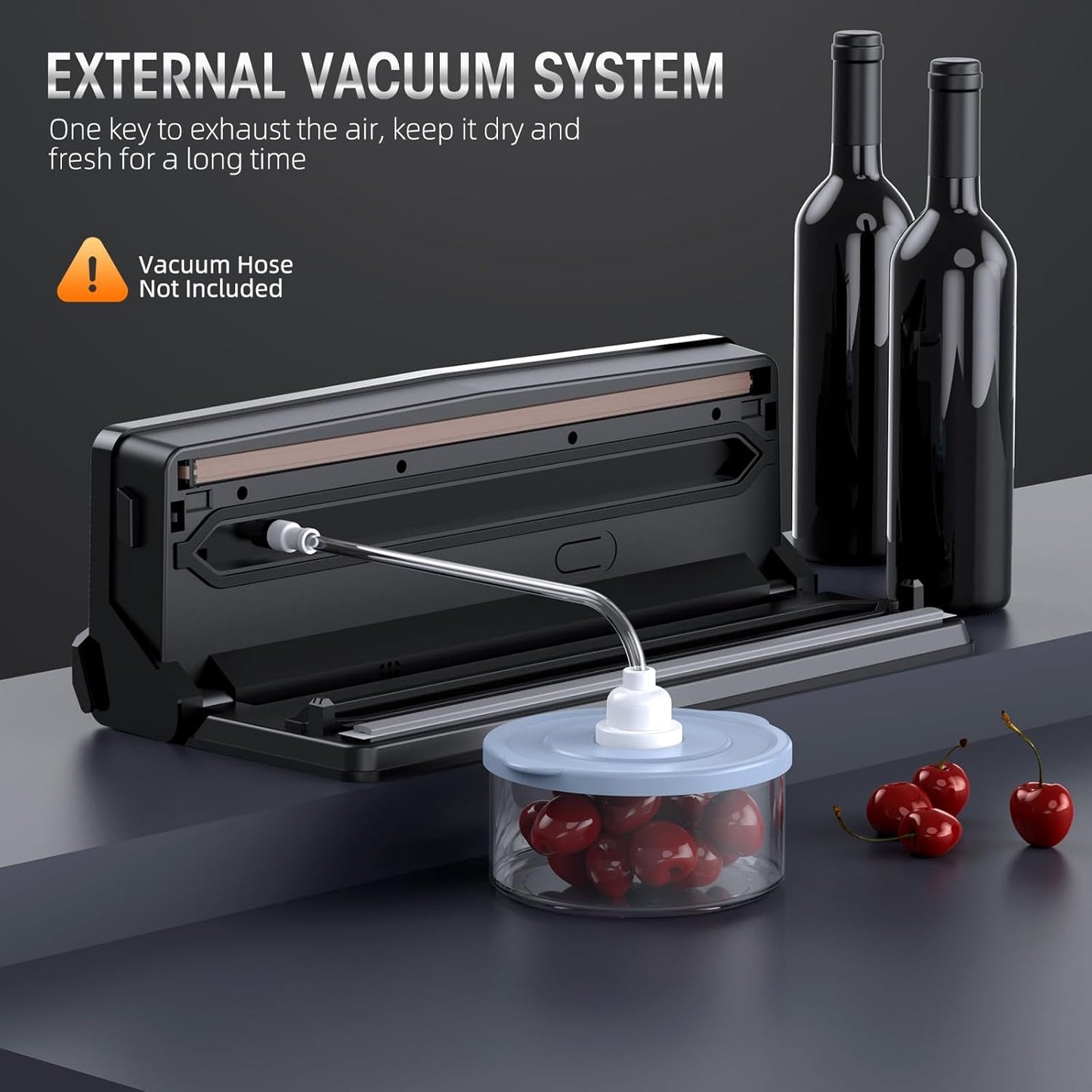 8-in-1 Vacuum Sealer with Built-In Cutter | Food Saver Machine for Dry & Moist Foods