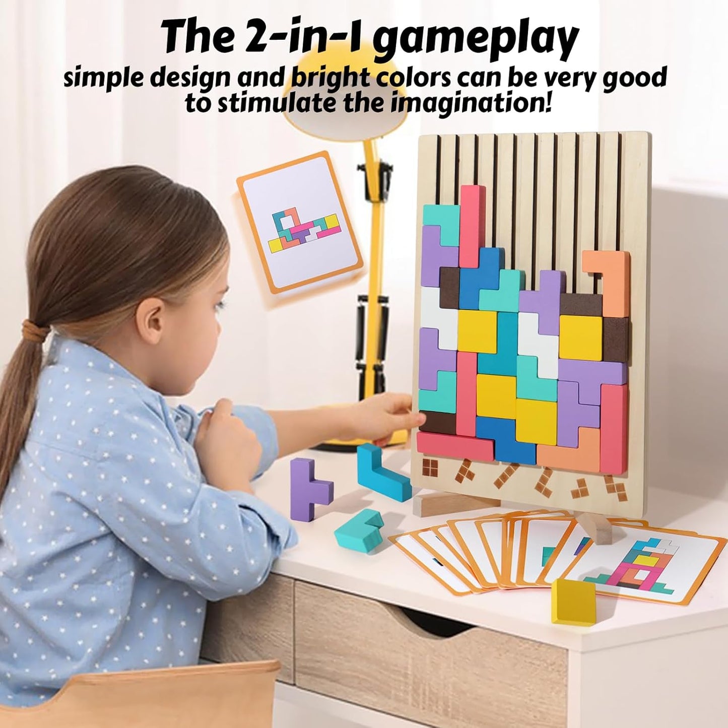 Montessori Wooden Tetris – Learning & Fun Educational Toy