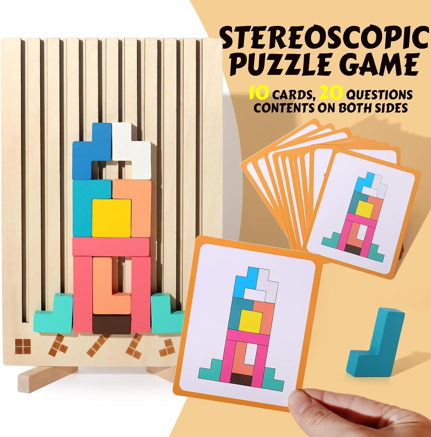 Montessori Wooden Tetris – Learning & Fun Educational Toy