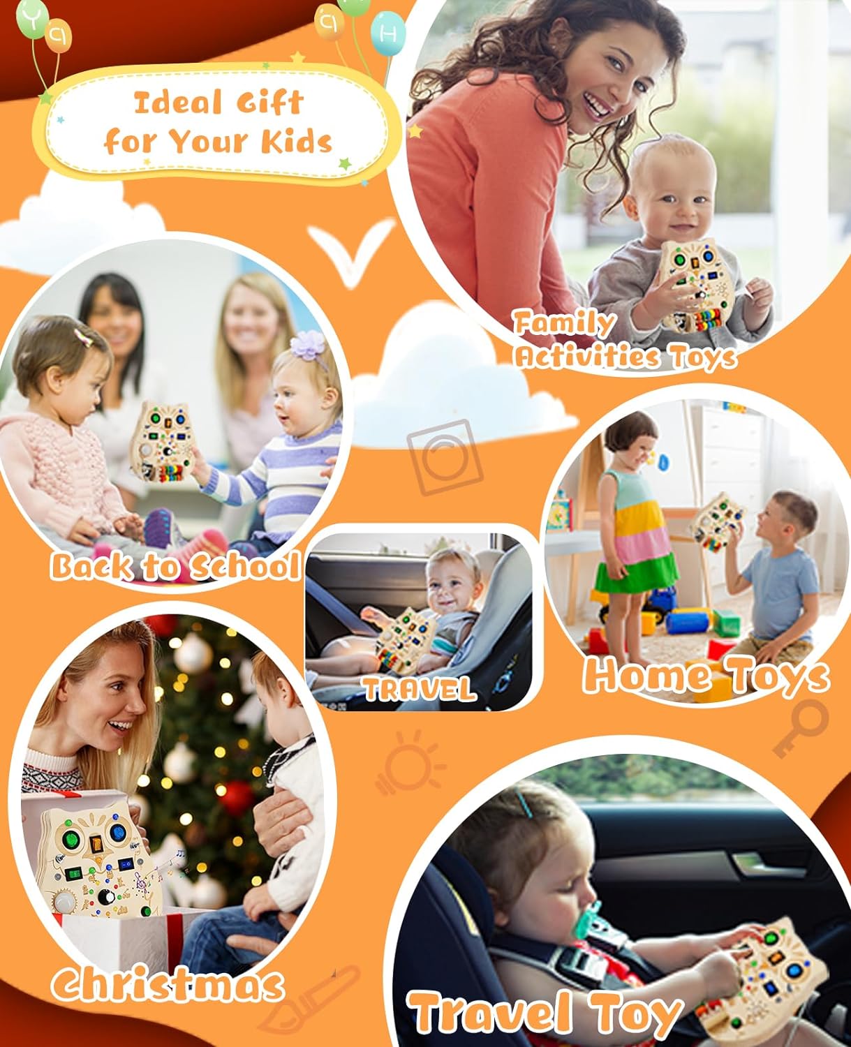 SparkOwl Wooden Light Board – Kids LED Learning Toy