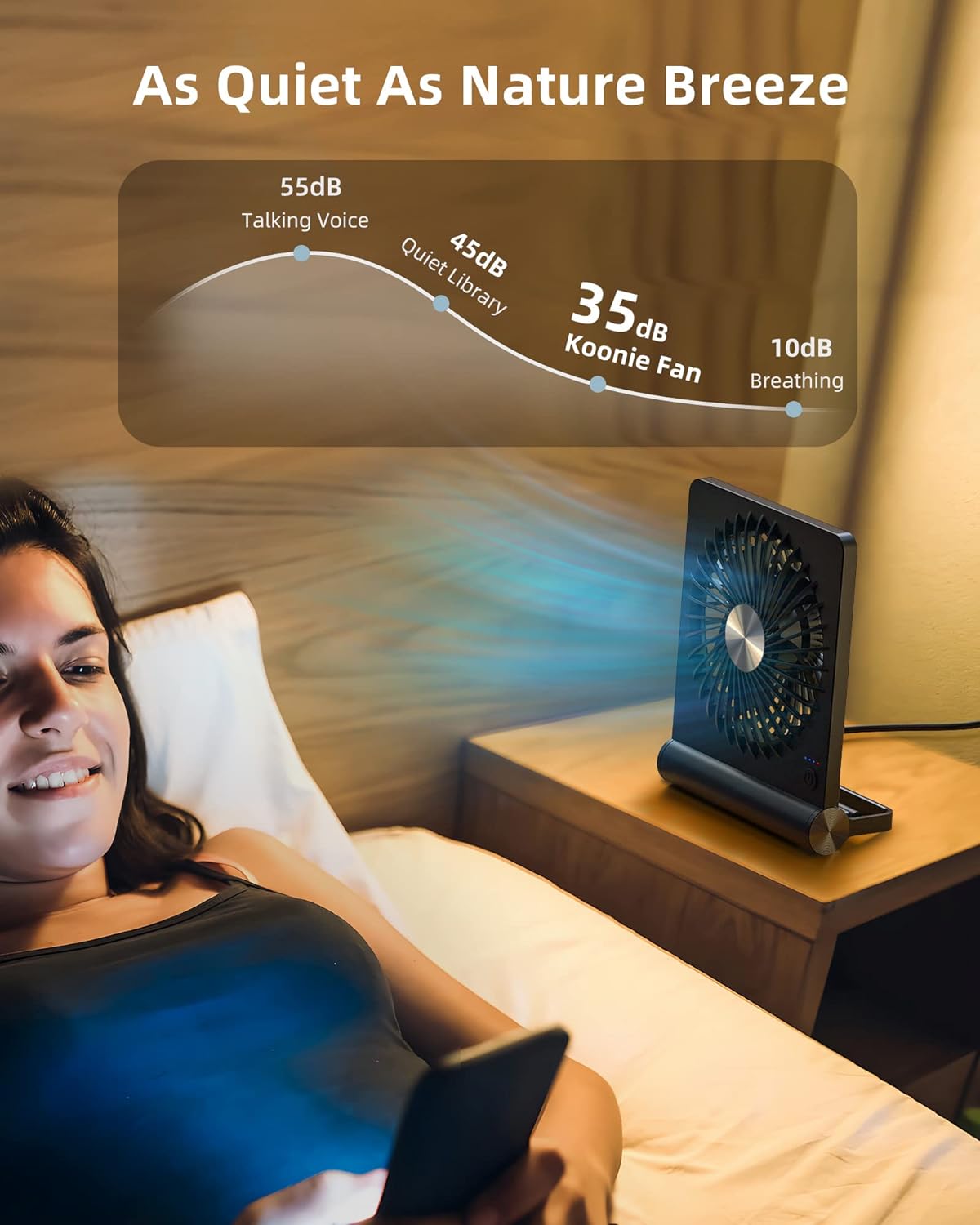 Starker Wind Ultra-Quiet Compact Desk Fan – Powerful & Silent Cooling