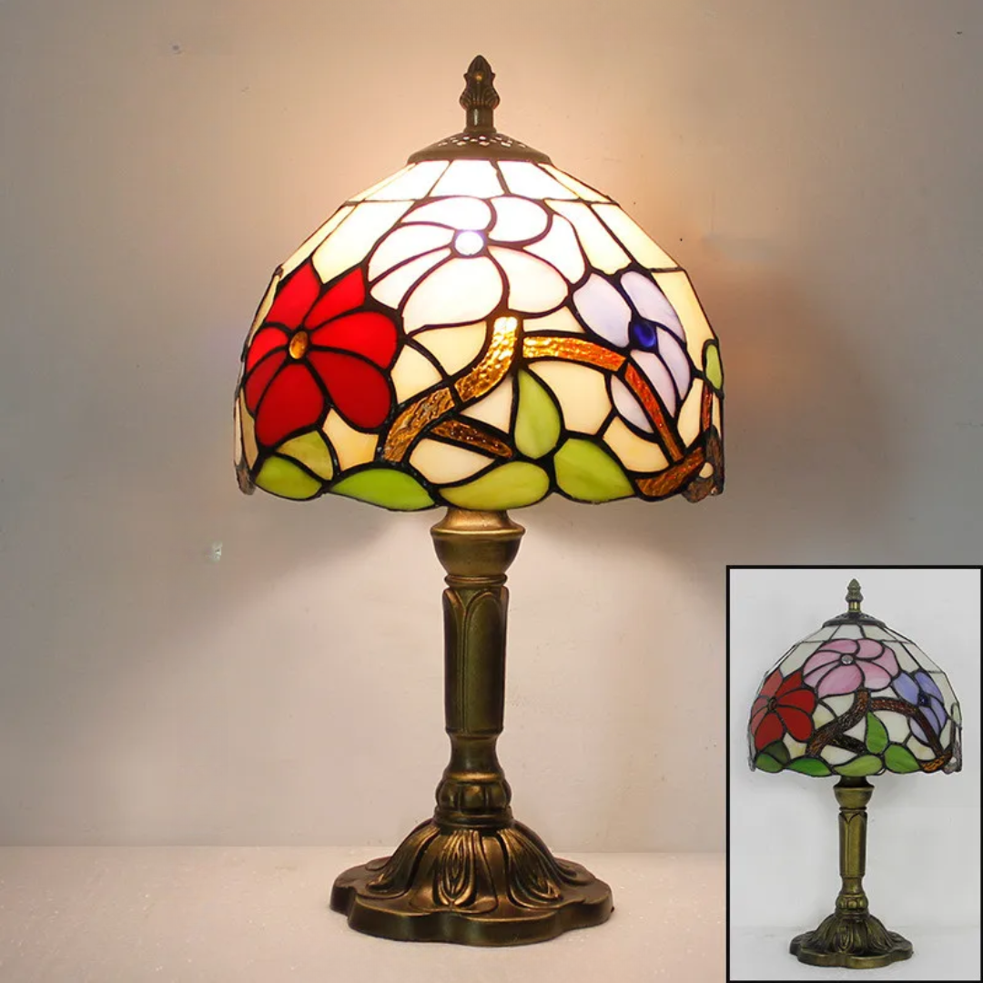 Plura – Rechargeable Tiffany Style LED Table Lamp for Bedroom & Living Room