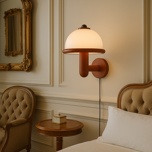 NordShroom | Wooden Wall Lamp in Scandinavian Mushroom Style