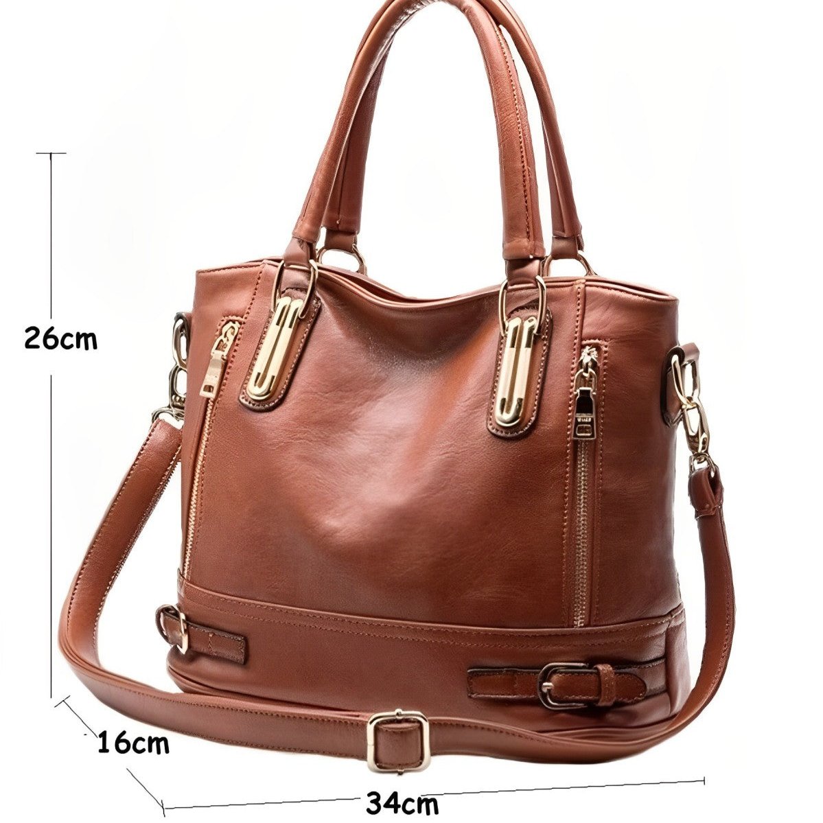 Sophie Vintage-Style PU Leather Crossbody Handbag – Elegant Classic Shoulder Bag for Women