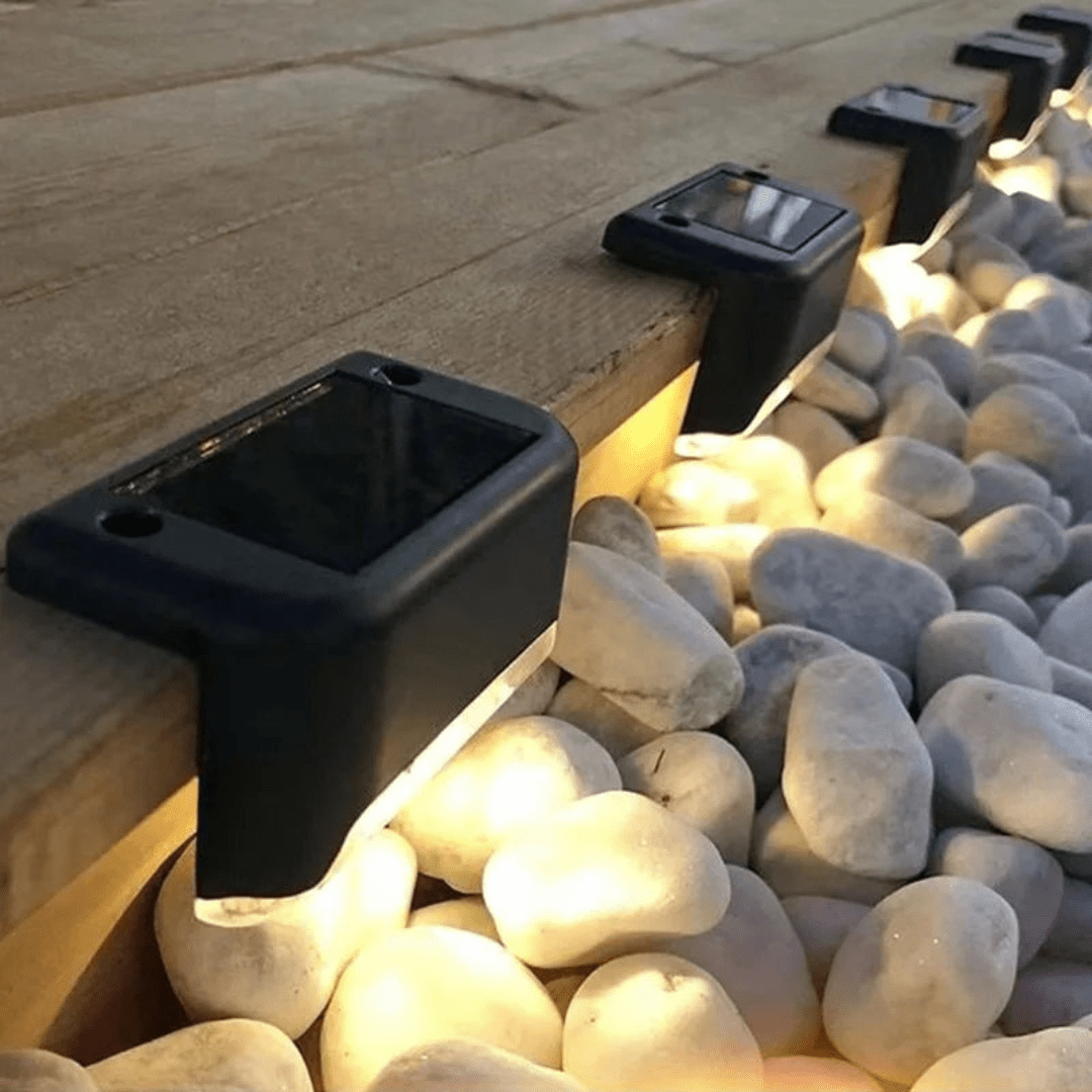 Self-Adhesive Solar Outdoor Lights – Waterproof Wall-Mounted LED Step Lamps for Gardens, Patios & Pathways