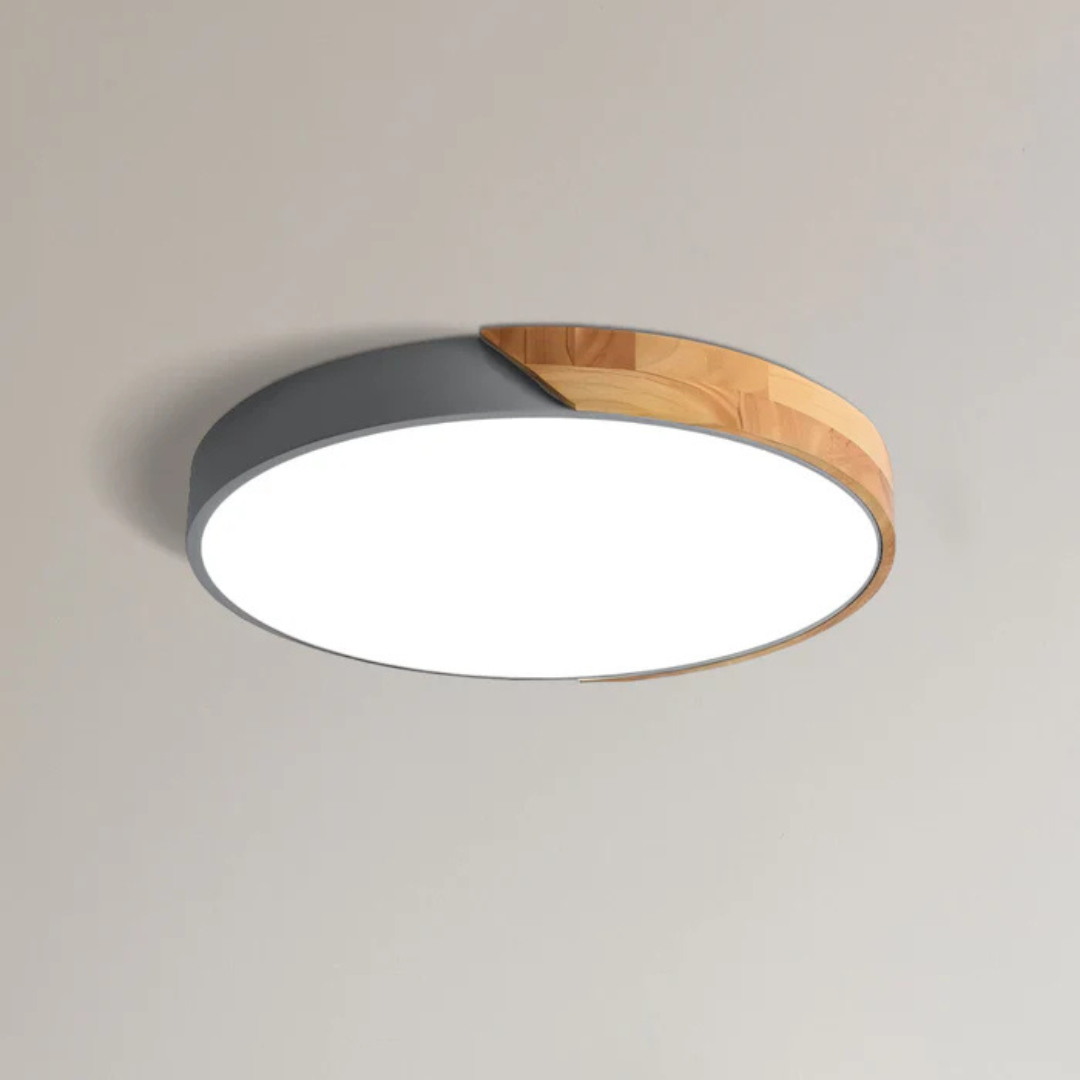 Delos – Scandinavian Wooden LED Ceiling Light | Modern Energy-Efficient Interior Lighting