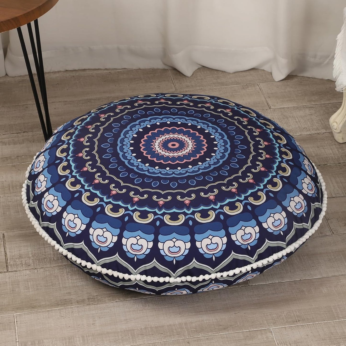 Large Round Meditation Cushion with Memory Foam – 81cm Yoga & Floor Support Pillow