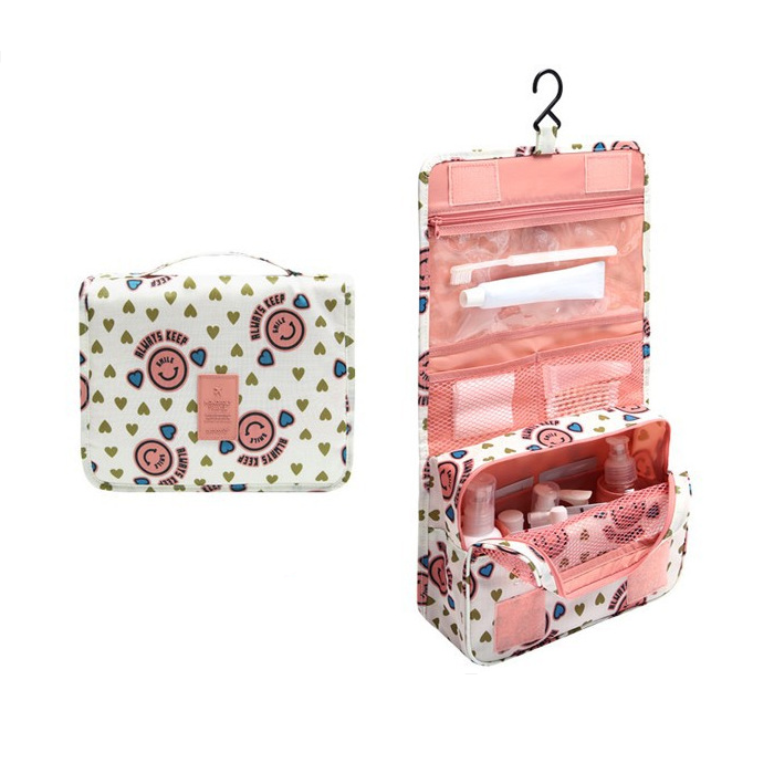 TravelEase –  Water-Resistant Travel Toiletry Bag with Hanging Hook