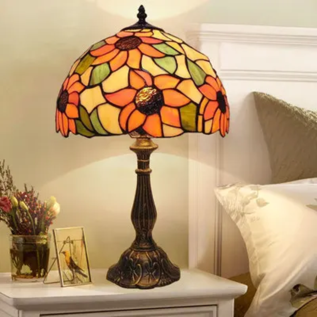 Plura – Rechargeable Tiffany Style LED Table Lamp for Bedroom & Living Room