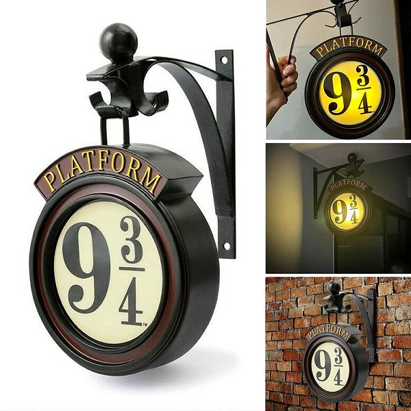 PlatformGlow | Platform 9¾ Wall Light – Magical Battery-Powered Lamp for Harry Potter Fans