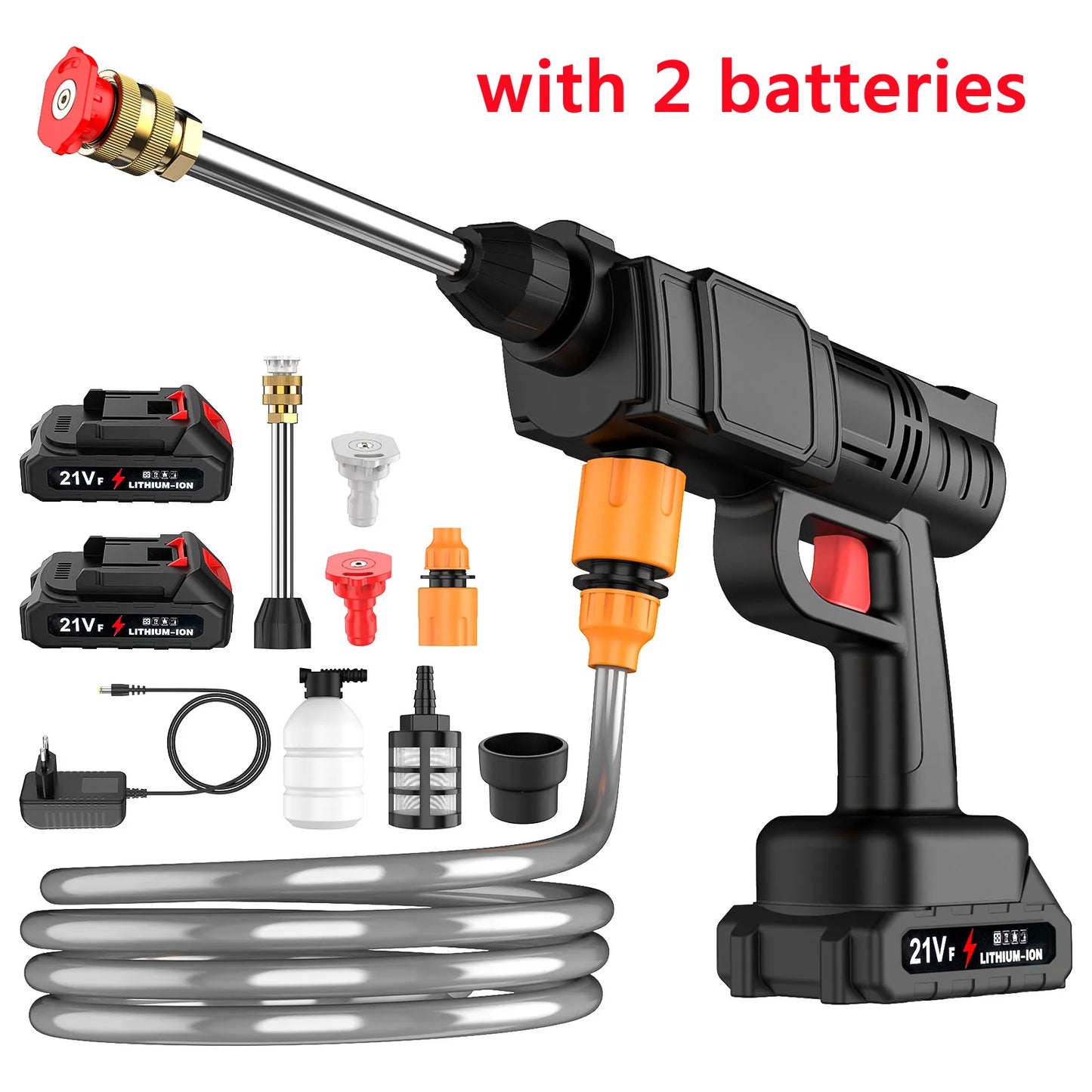 Cordless High Pressure Washer – Portable Jet Cleaner with Lithium Battery & Adjustable Nozzle