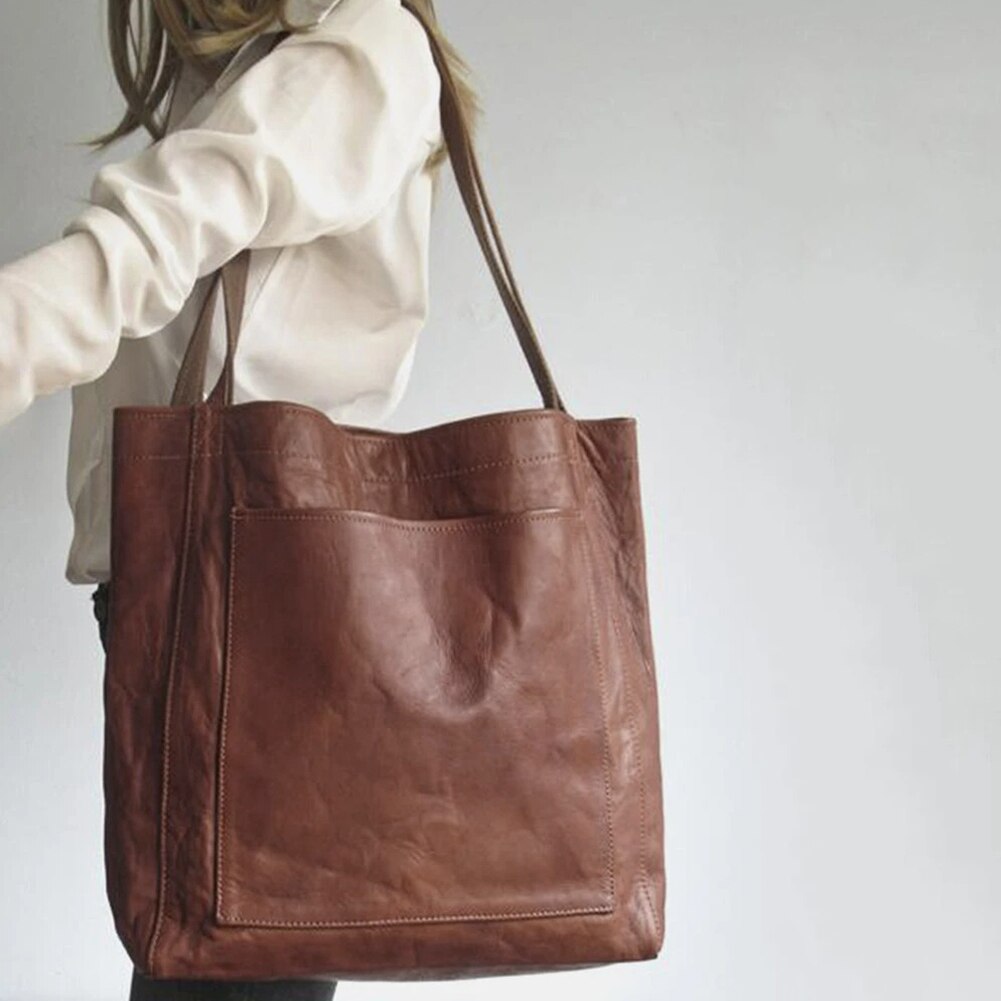 Elegant Women's Leather Handbag – Timeless Style for Work & Casual Wear