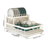 Adjustable Stainless Steel Dish Drying Rack – Space-Saving Kitchen Drainer for Plates, Glasses & Cutlery