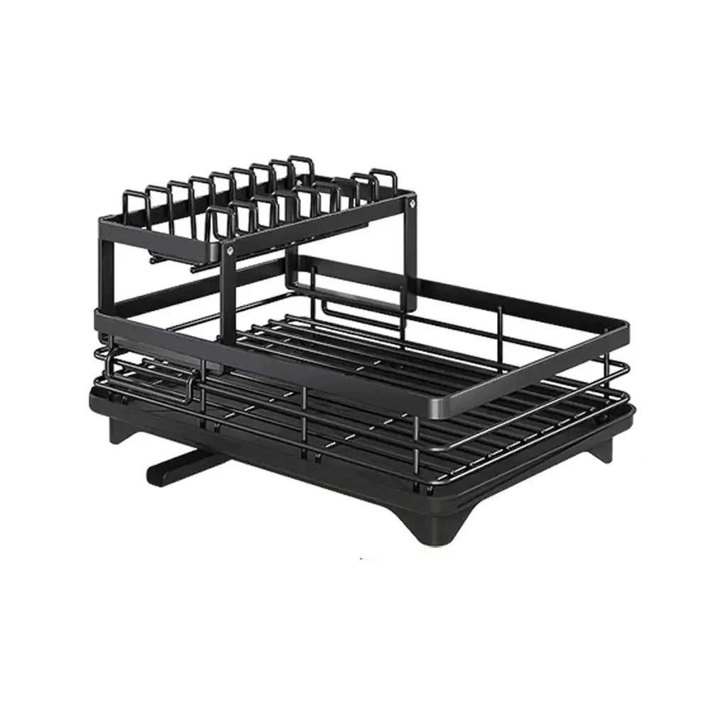 Adjustable Stainless Steel Dish Drying Rack – Space-Saving Kitchen Drainer for Plates, Glasses & Cutlery
