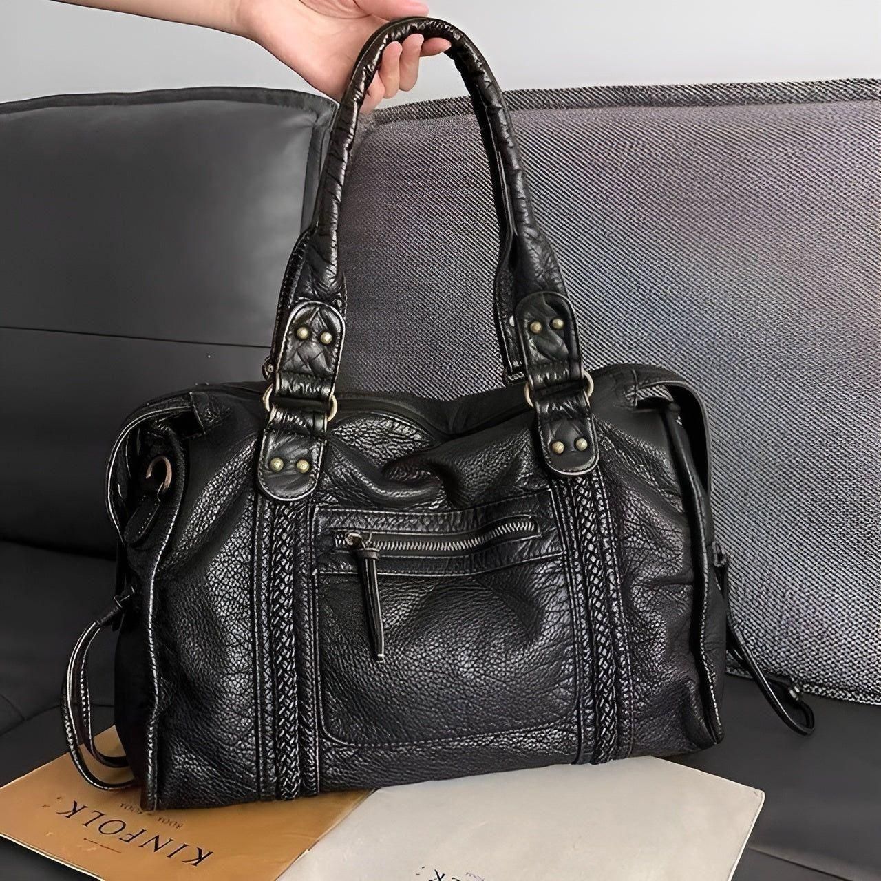 Genuine Leather Shoulder Bag – Elegant & Durable Handbag for Work and Everyday Use