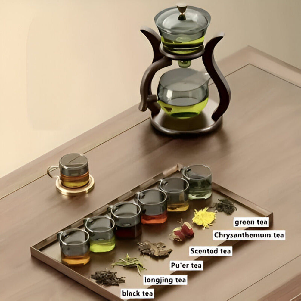 Artisan Magnetic Glass Teapot Set with Infuser – Elegant Drip-Free Glass Teapot for Loose Leaf Tea